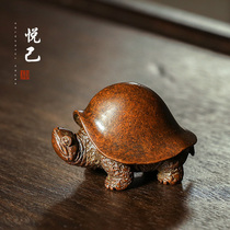 Japanese turtle copper tea favor decoration boutique ke yang Zen non-purple lucky jangsoo gui cover the tea ceremony zero