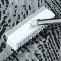 Floor brush bathroom tile brush bathroom tile brush toilet cleaning brush Silicone wiper stainless steel long handle hard hair brush
