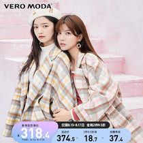 Vero Moda2020 autumn and winter new checkered color loose version coat coat female) 320448001