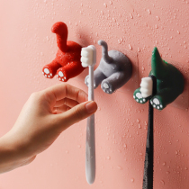 Toothbrush rack childrens cartoon cute wall-mounted non-perforated electric hanger dental rack rack storage wall type