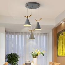 Nordic Restaurant Chandelier Modern Minimalist Creative Personality Creative Macaron Triple Head Small Chandelier Bar Café Light