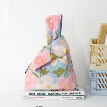 Dianshe x Tour March Art hipster Simple Hand-painted Mobile Phone Japanese and Wind Wrist Bag Women Summer Mini T392
