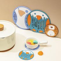 Cartoon thermal insulation mat anti-heat and heat resistant home bowl cushion waterproof silicone table mat vegetable casserole cushion dish dining cushion cup cushion