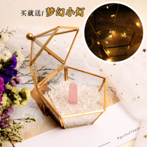 Natural crystal original stone degaussing bowl crystal column degaussing stone glass box ornaments bracelet jewelry storage box gift