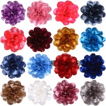 Diy shoes and hats clothing handmade decorative accessories Fabric flowers 10 cm diamond velvet glossy silk fabric three-dimensional flowers