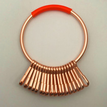 New metal creative keychain personal Department simple bracelet key multi-buckle storage disk circle solid color