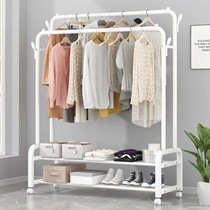 Indoor drying rack floor-to-ceiling hanger household balcony hanging clothes bedroom hanger dormitory simple coat rack