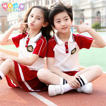 21 New summer sports school uniforms for primary and secondary school students cotton class uniforms kindergarten uniforms childrens summer spring and autumn suits