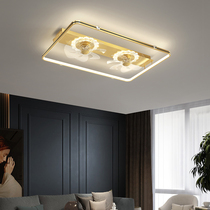 Living room fan lamp invisible restaurant ceiling fan lamp 2021 New light luxury bedroom modern simple household electric fan lamp