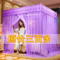 Bed nets triple open door plus coarse bracket 1 5m1 8m encrypted landing court princess wind veins tent double home 1 0m