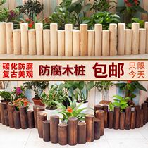 Christmas fence Christmas tree decoration fence fence wooden stake guardrail props under the tree scene layout ornaments shopping mall