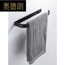 Non-perforated stainless steel black bathroom European towel toilet towel hanging ring towel ring towel rack towel ring