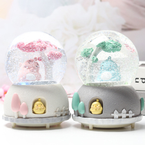 Music box Music Box crystal ball primary school desk ornaments creative girls childrens birthday gifts female 10 years old
