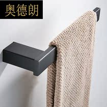 Black towel rack bathroom stainless steel towel bar ring toilet 304 stainless steel bathroom rack wall hanging ZP