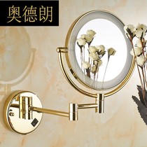 LED beauty mirror wall-mounted makeup mirror bathroom mirror bathroom mirror zoom double-sided makeup mirror telescopic mirror R