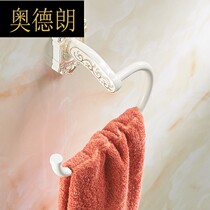 Gold plus white European vintage pendant baked white lacquer towel ring hardware pendant towel bar towel hanging ring