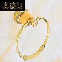 gl carved towel ring European Jade bathroom pendant towel ring towel hanging golden antique towel ring