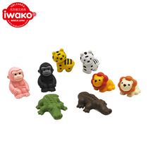 IWAKO Japan Imported Fun Assembled Eraser Animal Series Crocodile Tiger Lion Toy Single Eraser Single Pack Random Shipping ER-SAF001