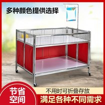Clothing shelves platform push supermarket mobile promotion trolley foldable shoes special car outdoor stall