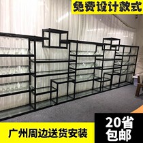 Boutique shoe shop shoe rack shoe display rack bag shelf landing shop luggage display rack display hall window shoe rack