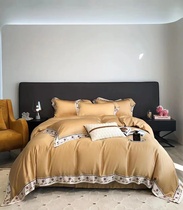 Small white and strict selection of high-end light extravagant 100 branched vitriolic and fine sky silk four pieces