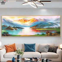 Modern hand-painted oil painting living room atmospheric landscape landscape decoration painting office fortune Jinshan painting cornucopia