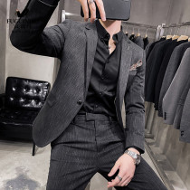 Rich bird high-grade fried street suit men Spring and Autumn business casual suit suit suit mens coat