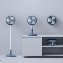 Bear electric fan Floor fan Household vertical silent office desktop Telescopic folding wall fan Fan desktop