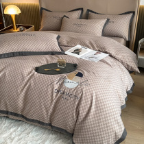 High end 140 full cotton mill wool four pieces of pure cotton quilt cover 100 spring summer bed linen approximately covered by cover bed