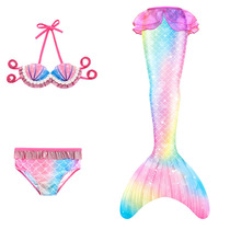 Girls Mermaid Tail Clothing Childrens Bikini Swimsuit Set Princess Dress Baby Split Swimsuit