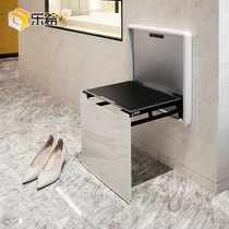 Folding shoe-changing stool doorway Xuanguan wall-mounted wall folding changing shoes stool shower chair punching cool stool invisible wearing a footrest stool