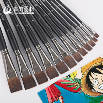 Green bamboo painting material brush water chalk set art color pigment pen acrylic art Special set hand painting beginner student painting pen oil painting brush nylon pen