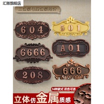 Store room number plate House number Household box identification plate Door store door number number