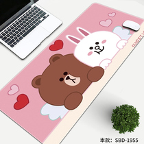 Brownbear super large mouse pad thick lock edge custom e-sports game computer keyboard pad creative simple cute cartoon smooth table pad home office desk pad pad