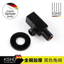 Germany Durard black square thick Copper Triangle valve cold water heater toilet household eight-character water stop explosion-proof
