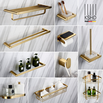 German Durard Lax Golden Bath Towel Rack Towel Rack Hardware Bathroom Bathroom Gold Pendant Set