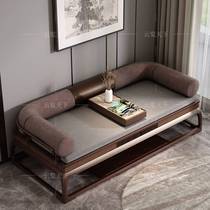 New Chinese Luohan bed Black walnut furniture solid wood living room Chinese sofa bed Zen small apartment simple bed bed