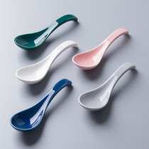 Nordic ceramic soup spoon household spoon gruel spoon porridge spoon drinking soup eating small spoon porcelain spoon creative cute spoon