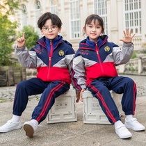 Primary school uniforms spring and autumn winter three-piece childrens first-grade sports class uniforms kindergarten uniforms
