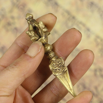 Jewelry Nepali handmade brass five-strand vajra pestle diamond cymbal personality pendant