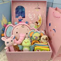 Newborn 100-day banquet gift baby one year old toy gift box newborn set with hand gift full moon gift high-end supplies