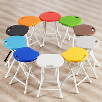 Plastic folding stool portable home small stool outdoor high stool Easy thickened round stool Dormitory Chairs Provincial Space