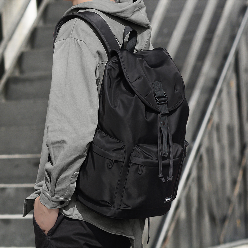 Shizhen Shoulder Bag Male Large Capacity Simple Junior High School Students'Bookbags Computer Korean Chao Brand Travel Backpack