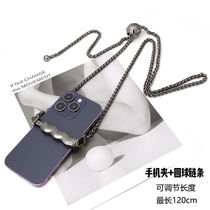 Mobile phone chain ins style metal mobile phone clip Messenger lanyard can carry chain back clip high-quality mobile phone chain mobile phone case
