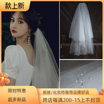 Water Dance R0340 Bridal Headdress New Korean Style Pearl Head Nail Pearl Short Dress Wedding Dress Travel Photo Studio