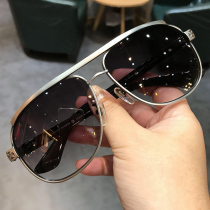 Jane Dank Luo Xin retro sunglasses mens and womens fashion sunglasses Big face big frame driving glasses can be equipped with myopic sunglasses tide