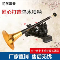Playing mahogany Ebony suona instrument full set of beginner adult beginner D D tune National trumpet playing horn