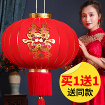 Happy word big red lantern Wedding outdoor wedding waterproof door door decoration Wedding lantern festive outdoor hanging decoration