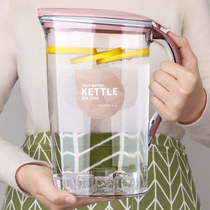 Cool teapot heat-resistant high temperature household cool kettle set large capacity plastic cold white water bottle juice tie pot