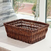 Vietnam Rattan woven storage basket frame desktop snacks with lid box toy box tea table sundries basket size
